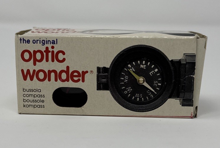 Vtg Navir Polaris Original Optic Wonder 4010 Red Binoculars, Compass, Magnifier