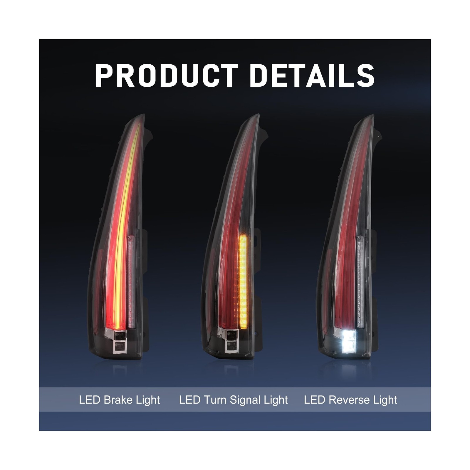 JDMSPEED New LED Tail Light Replacement For Chevy Tahoe Suburban, Replacement…