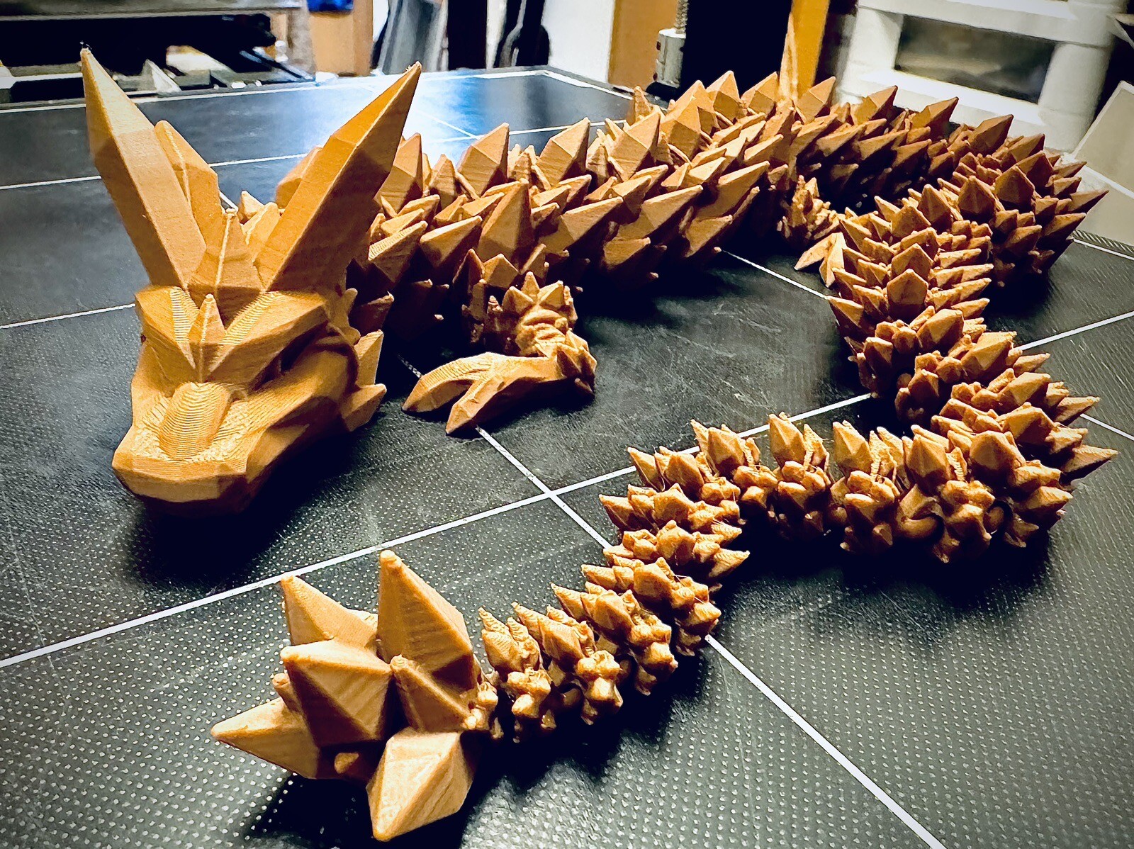 Crystal Dragon 3D Printed 24” Flexi Articulated Fidget Toy