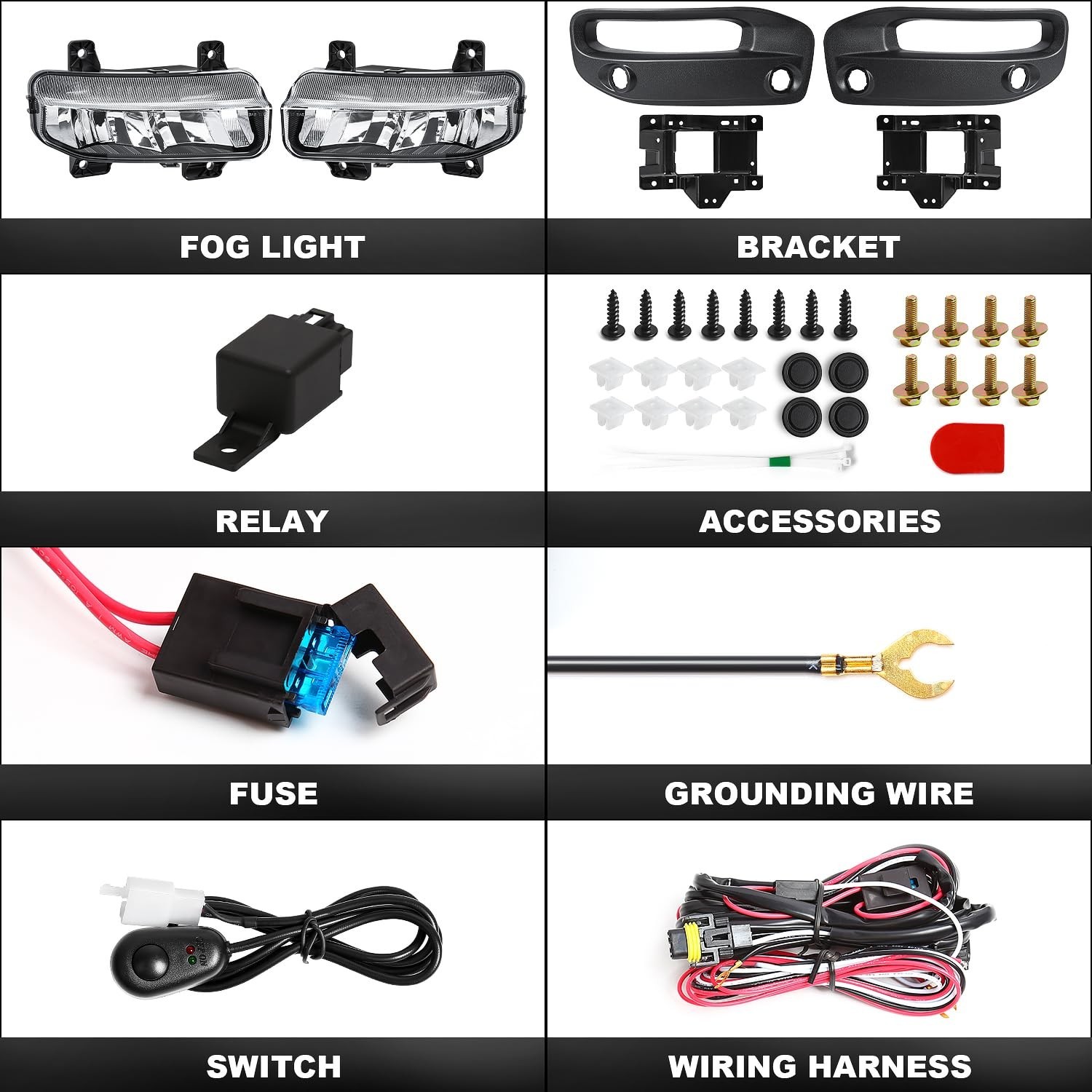 FICOLPOLed Fog Lights Assembly for 2019 2020 2021 2022 2023 2024 Dodge Ram 25…