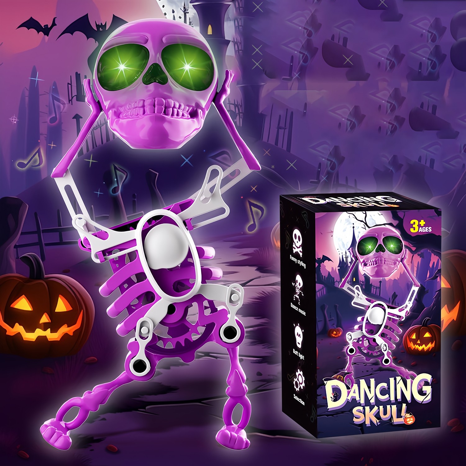Funny Dancing Swinging 3D Skeleton Toy Swinging Toy Tricky Funny Skeleton.