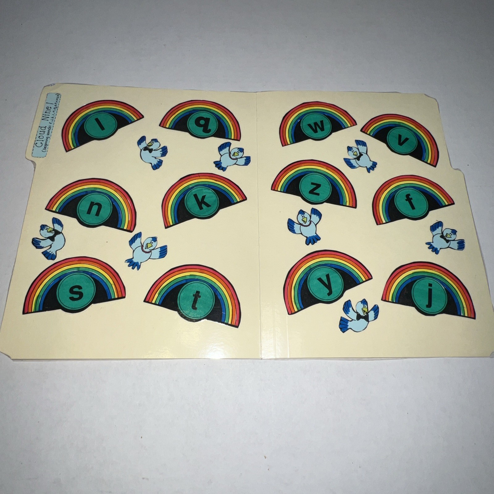 Cloud Nine Grades K-1 Beginning Sounds File Folder Game