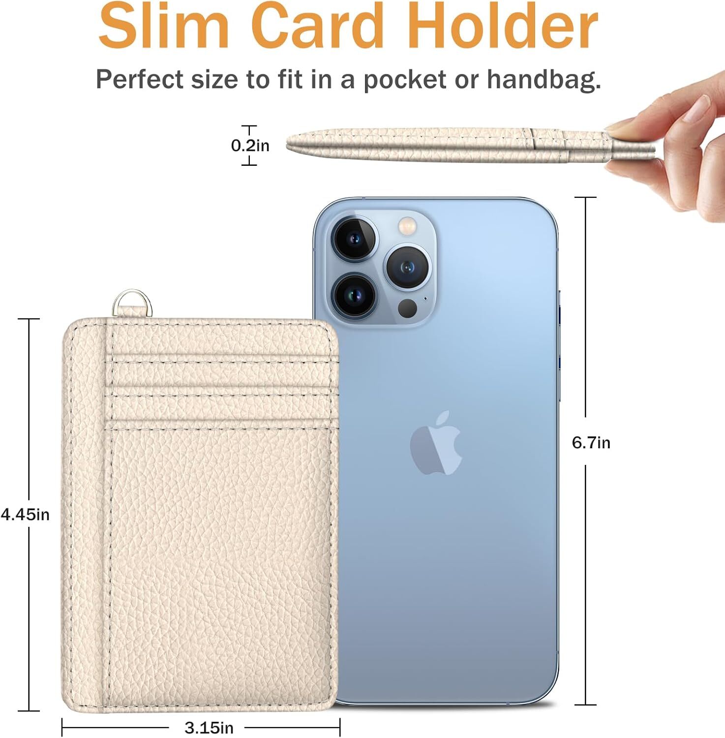 Credit Card Holder for Women, Slim RFID Wallet Front Pocket Small Card Holder,