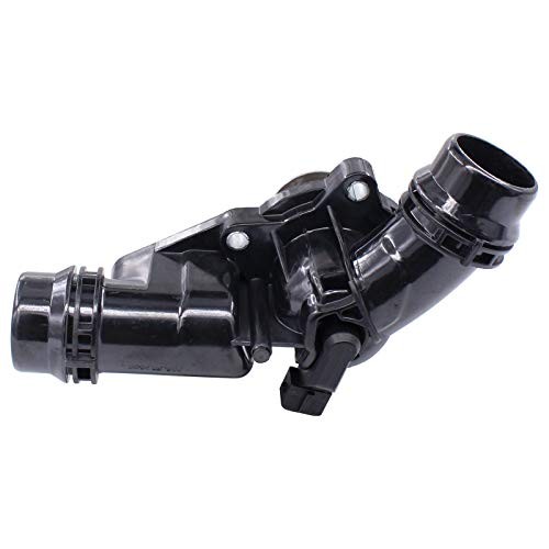NewYall Engine Water Pump and Thermostat Housing Assembly with Gasket Kit for
