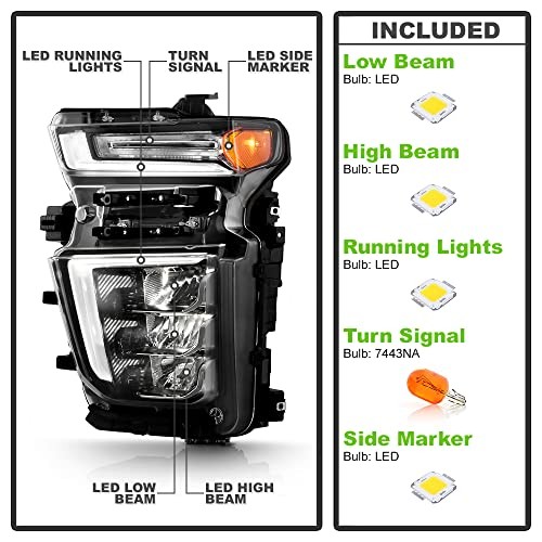 20-23 Chevy Silverado 2500HD 3500HD LED Headlights Pair Right & Left 84738618