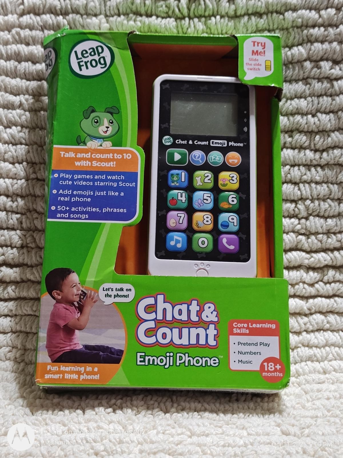 LeapFrog Chat and Count Emoji Phone Fun Learning for Kids Smart Phone New