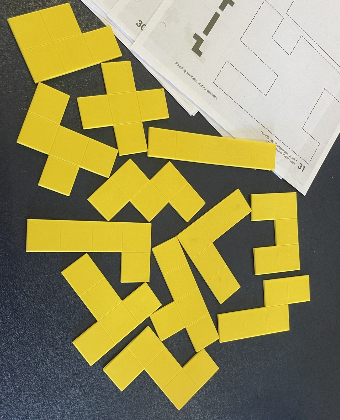 PENTOMINOES Teaching Manipulatives Geometric Shapes Homeschool 15 WORKSHEETS