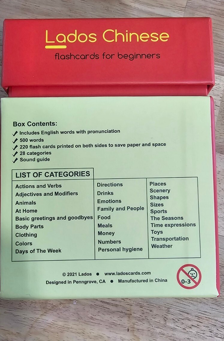 Chinese Flash Cards Translation