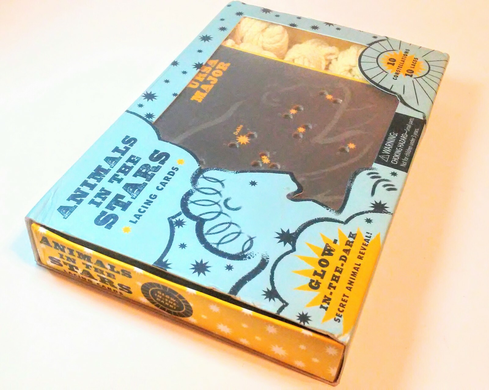 ANIMALS IN THE STARS LACING CARDS / glow in the dark / Never Used