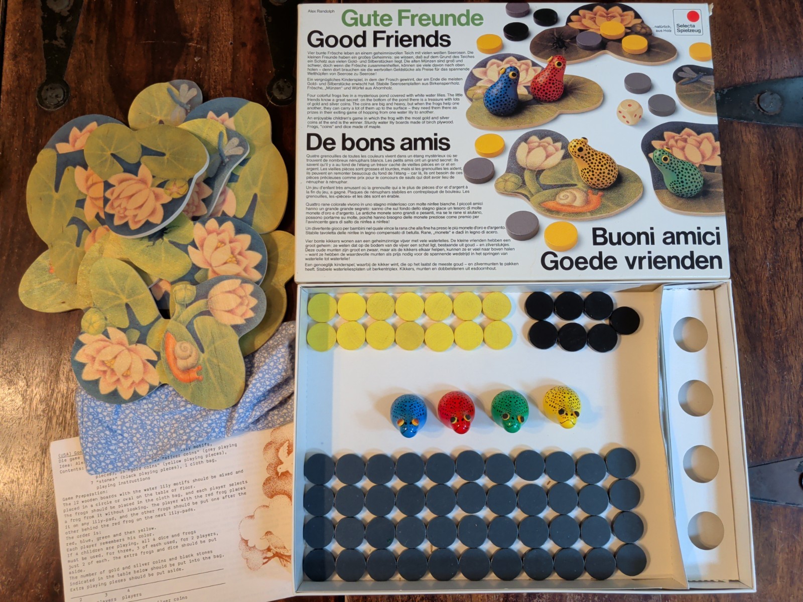 Alex Randolph Gute Freunde Good Friends Game Selecta Spielzeug Wood – Incomplete