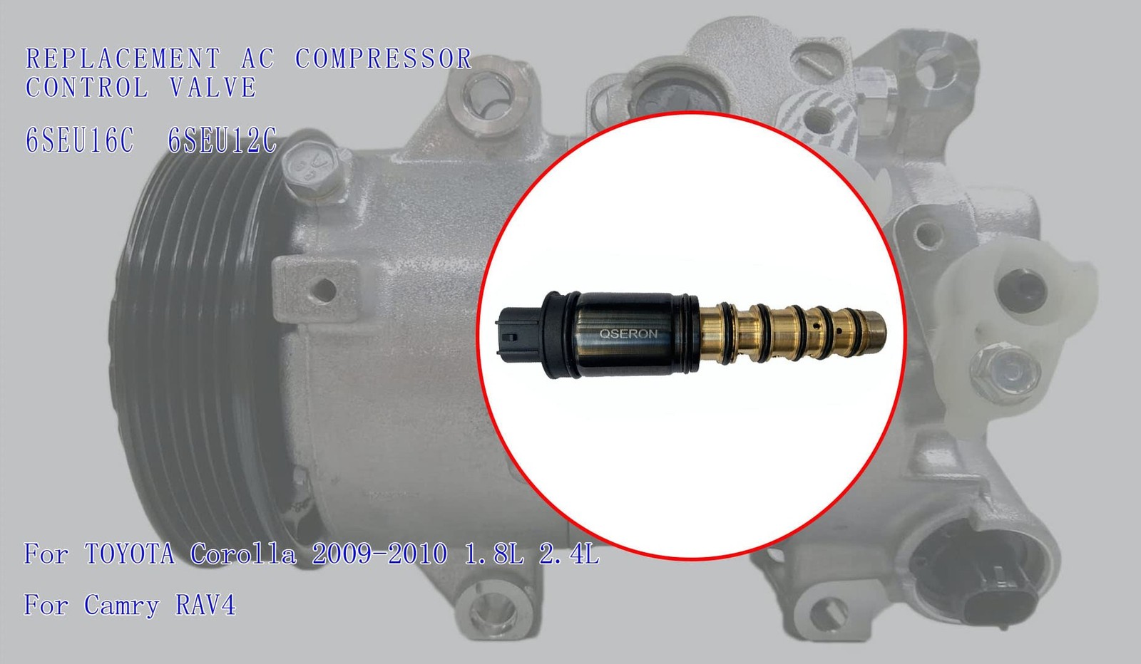 AC Compressor Control Solenoid Valve for TOYOTA Corolla 2009-2010 1.8L 2.4L C…