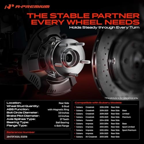 A-Premium Rear Wheel Bearing Hub Subaru Forester 2014-18