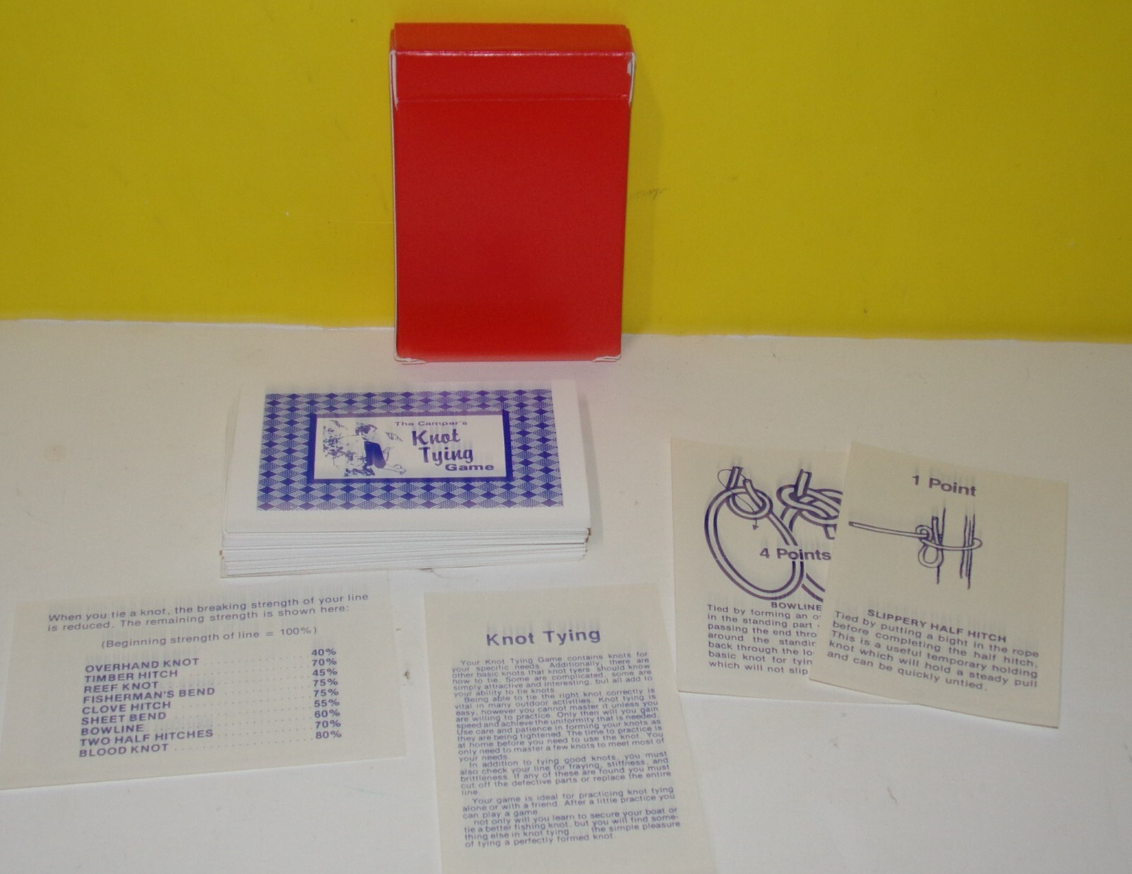 The Camper’s Knot Tying Kit / Game 50 Need-to-Know Knots Set Educational Fun