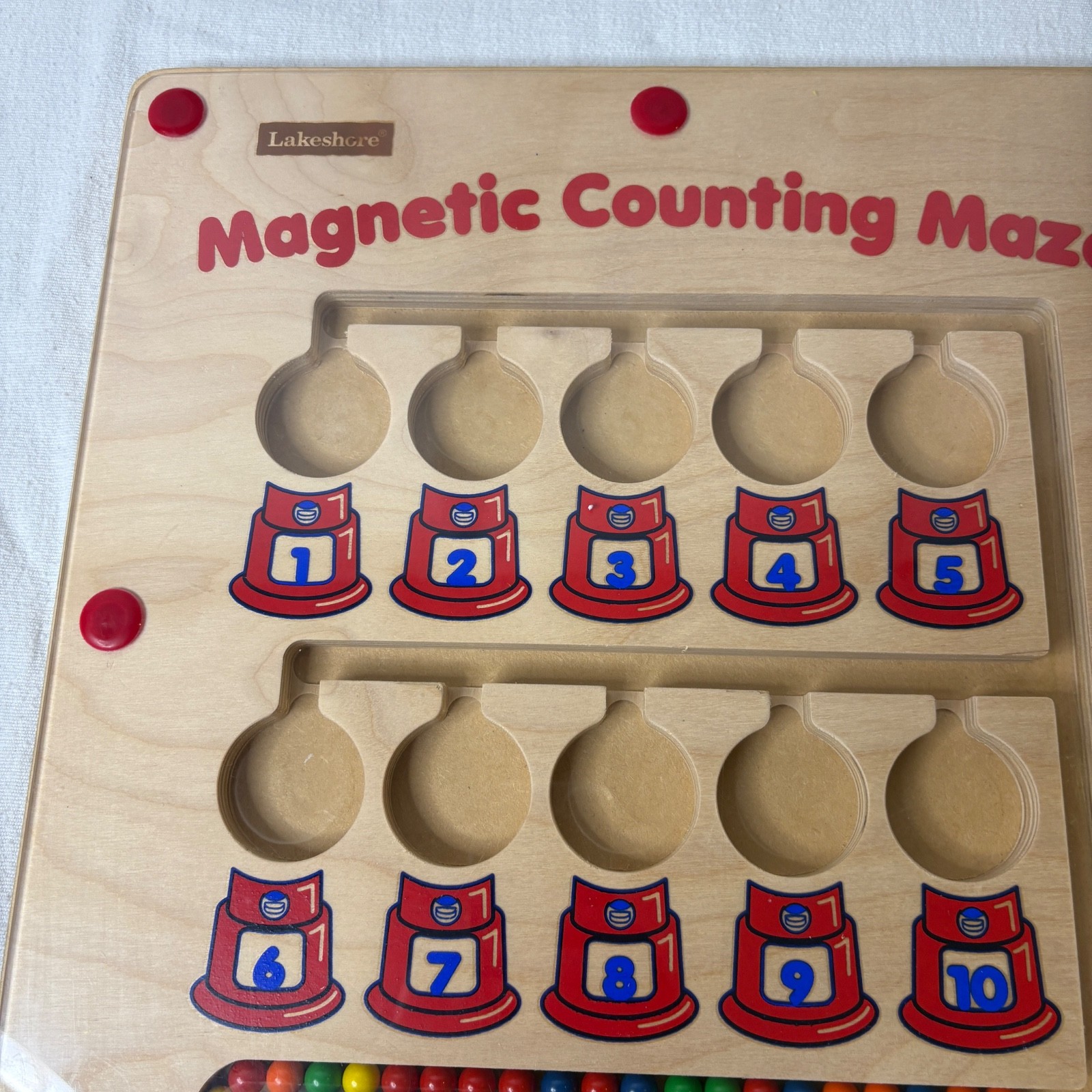 Lakeshore Learning Magnetic Counting Maze Gumball Wood 14 in x 13 in School/STEM