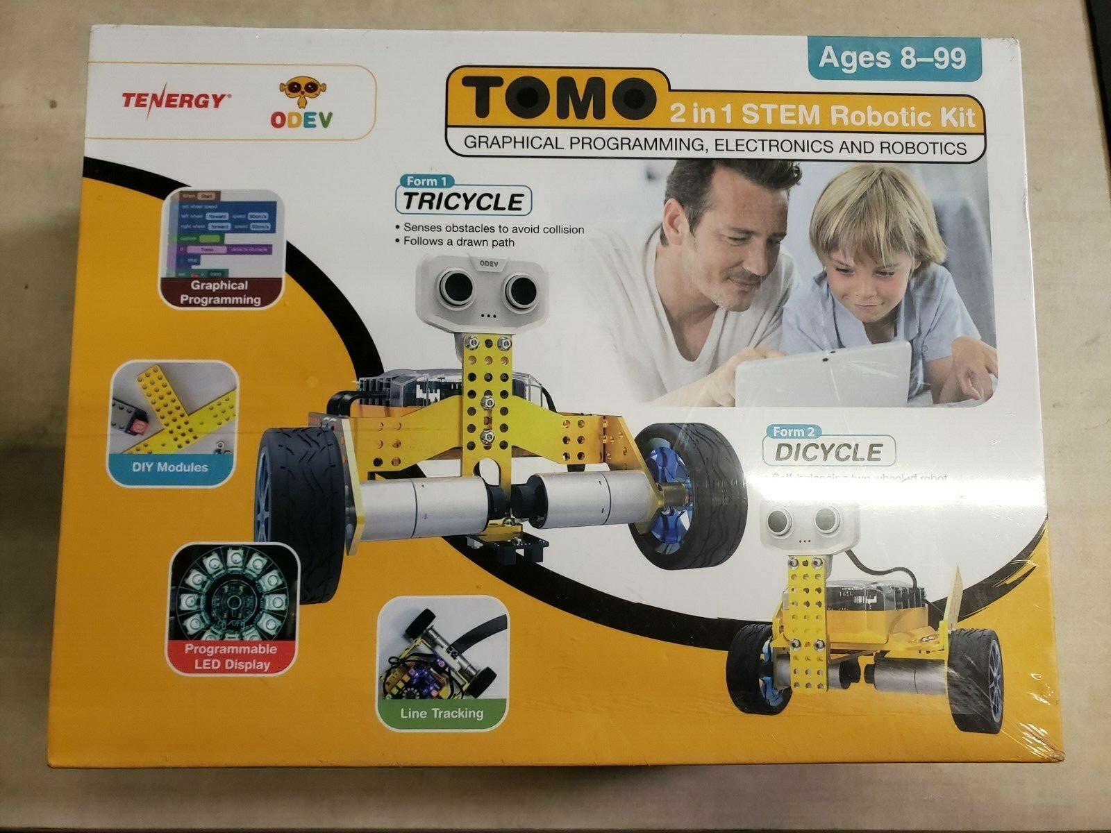 NEW Tenergy Educational Robotic Kit for Kids Age 8+ Tomo STEM Robot 2-in-1 DIY