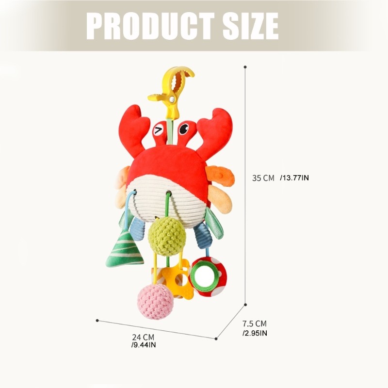 Bright Developmental Cloth Mobile Plaything Easy Installation Infant Visual
