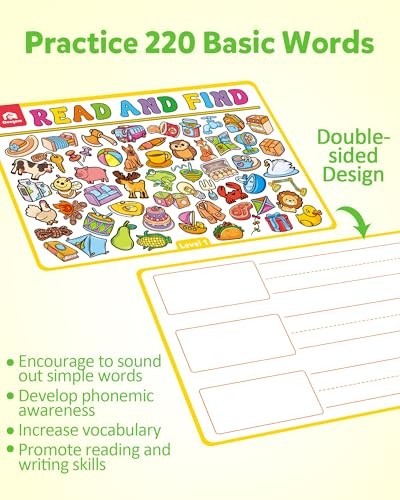 220 Educational Activity Cards for Kids – Dry Erase Busy Book & Flashcards, Mont