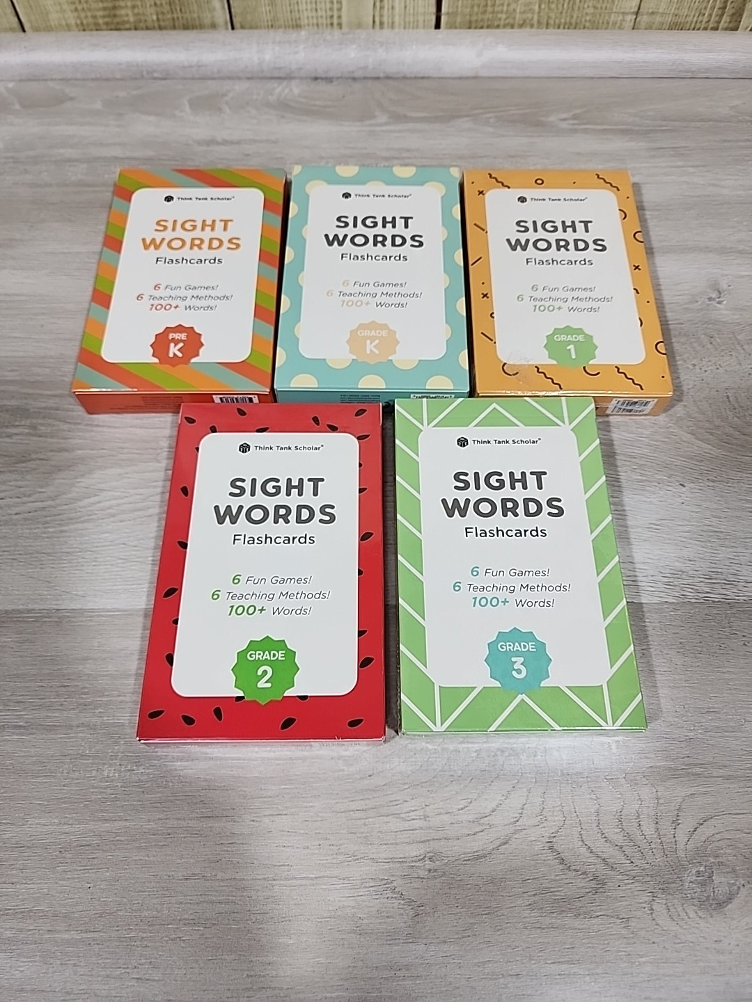Think Tank Scholar Sight Words Flashcards Box Set (520 Words) PK-3 Like New