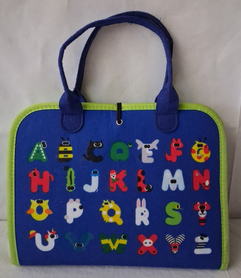Toddlers Alphabet Board with Busy Book Carry Case Toy Age 3+ Learn Skills