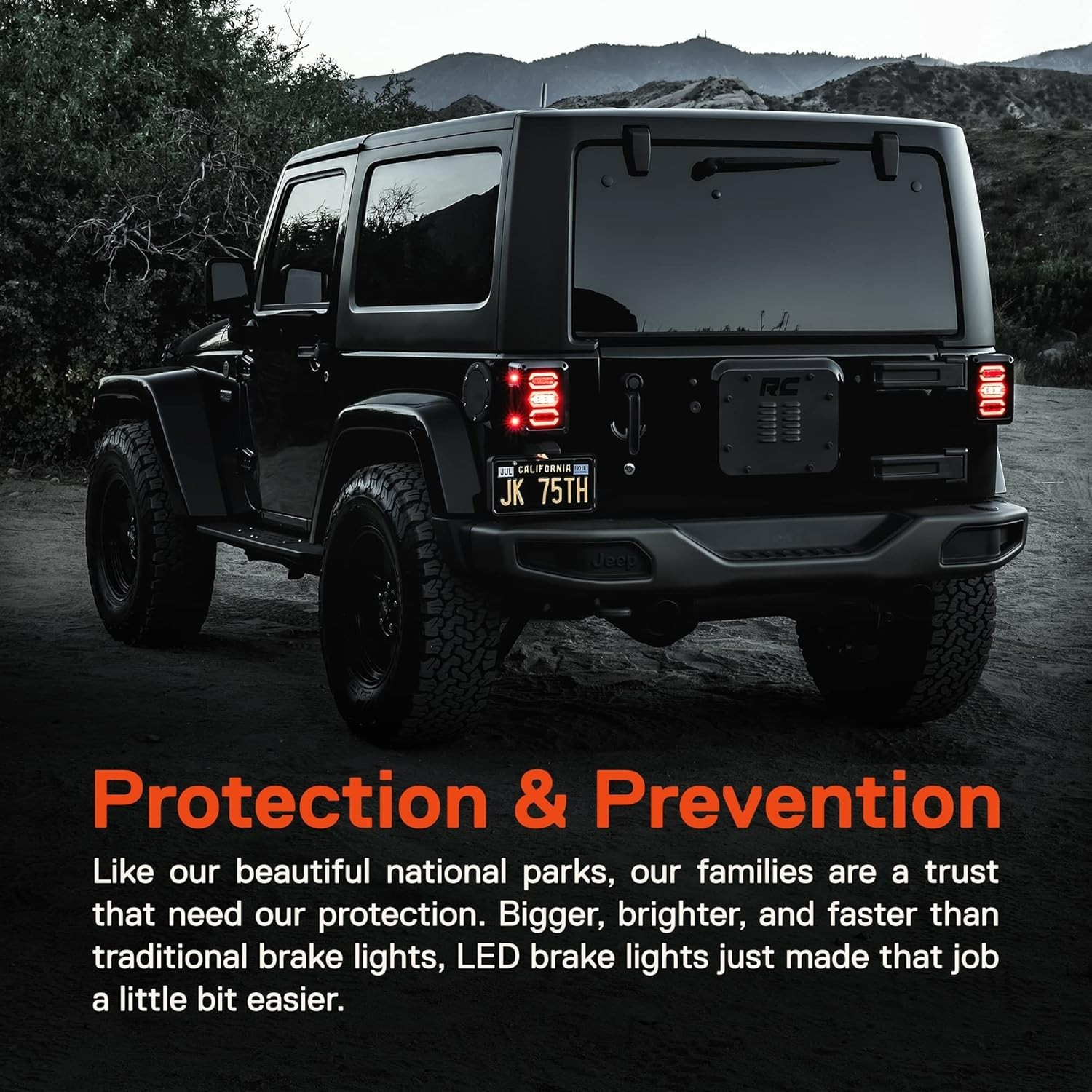 Tail Light for Jeep Wrangler [Hexagon Design] [Smoke Lens]Plug n Play 2007-2018
