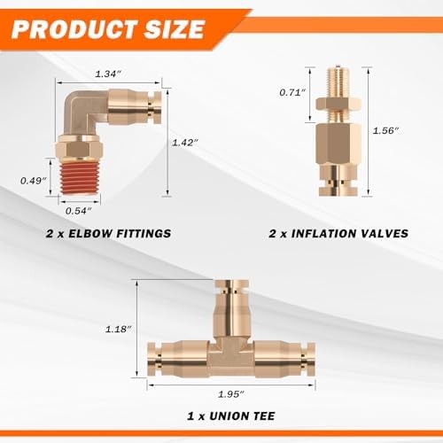 Air Line Kit for Air Spring Bag Suspension with Fittings, 30 FT PA Hose Truck Ai