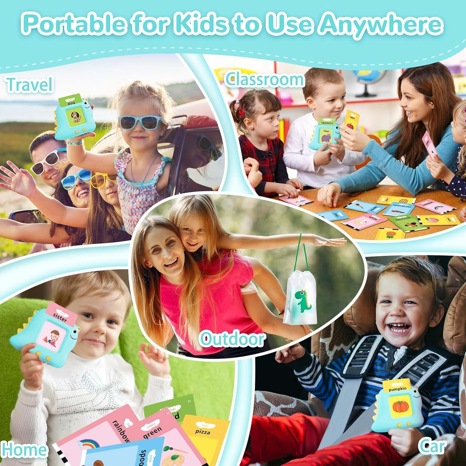 Interactive Flash Cards for Toddlers, Educational Autism Sensory Learning Toys