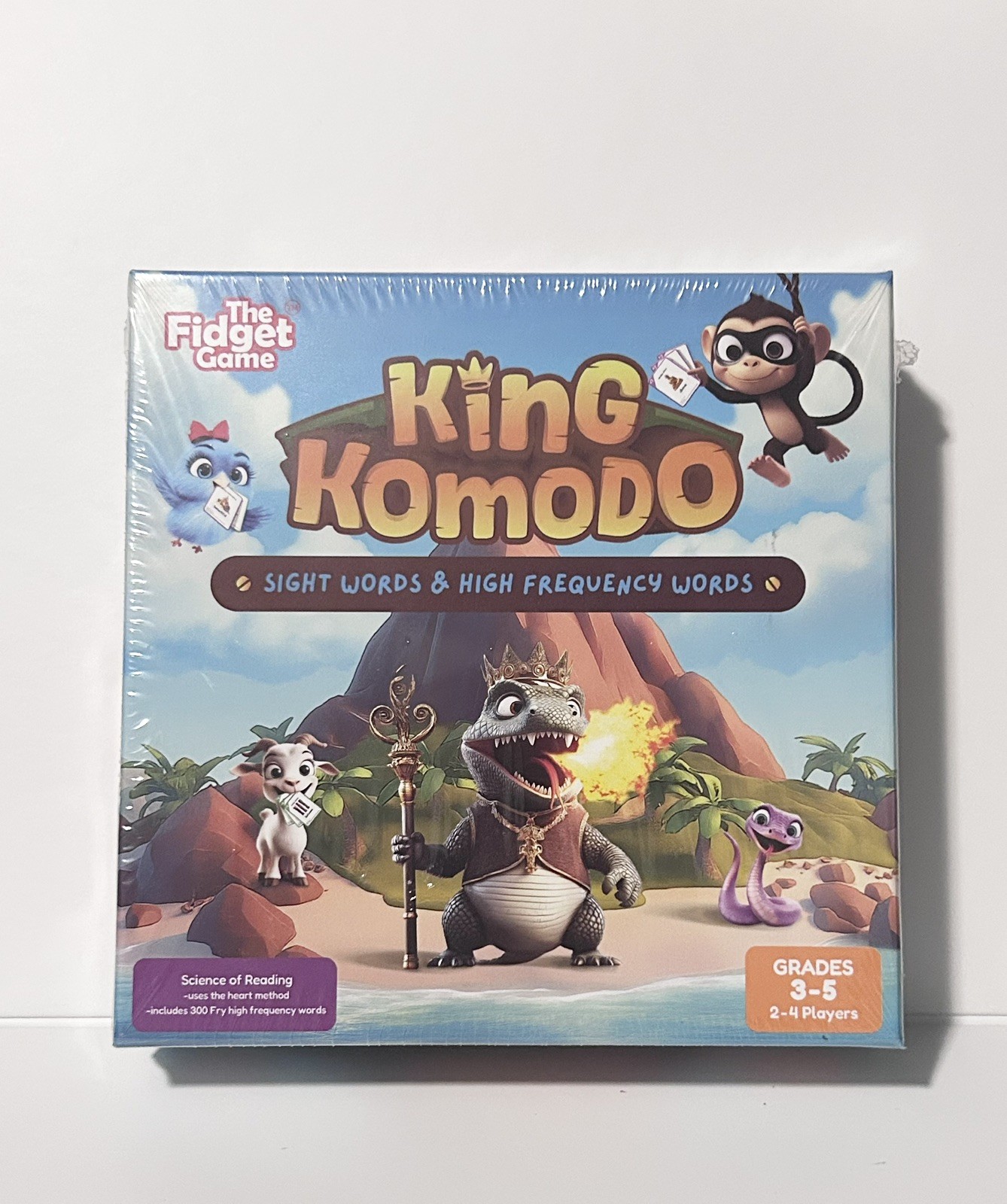 The Fidget Game King Komodo Sight & High Frequency Words Grade 3-5 Sealed