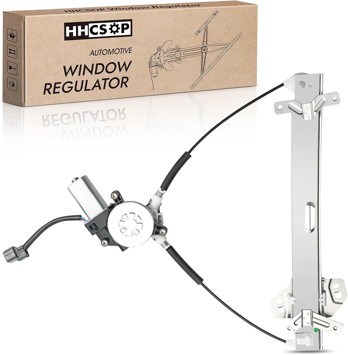 Front Right Passenger Side Power Window Regulator with Motor Compatible with