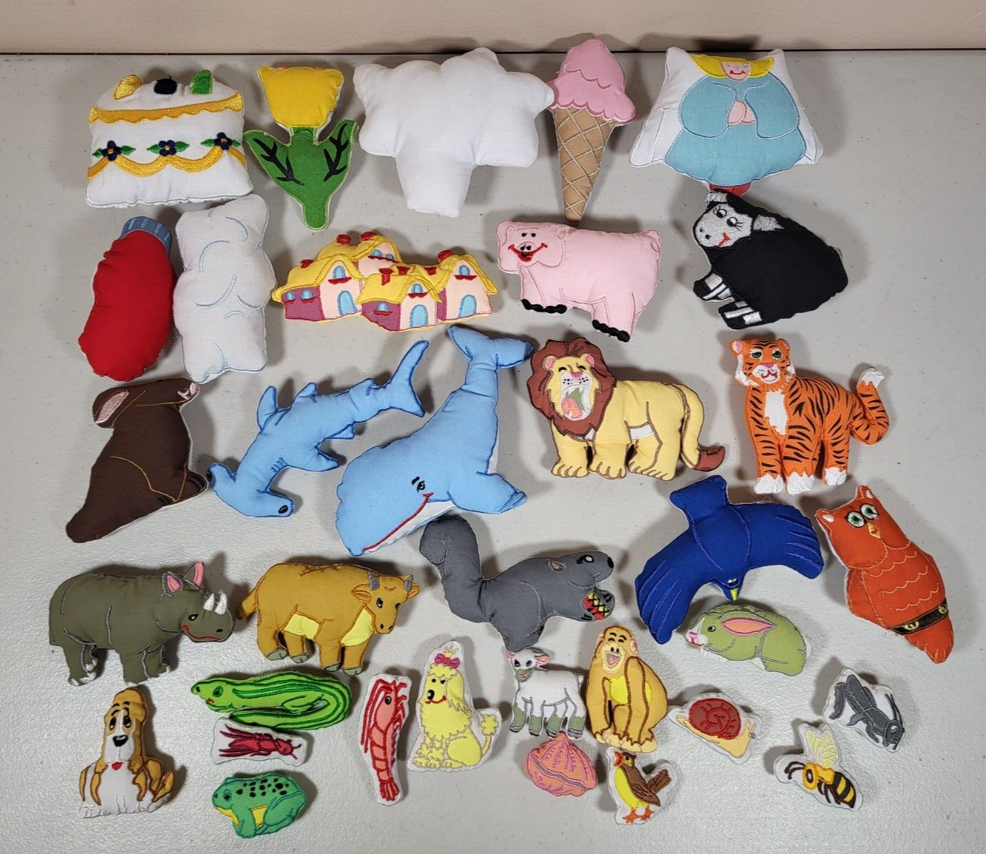 Felt Board Cloth Stuffed Embroidery Fabric Animals Hook Loop Fastener