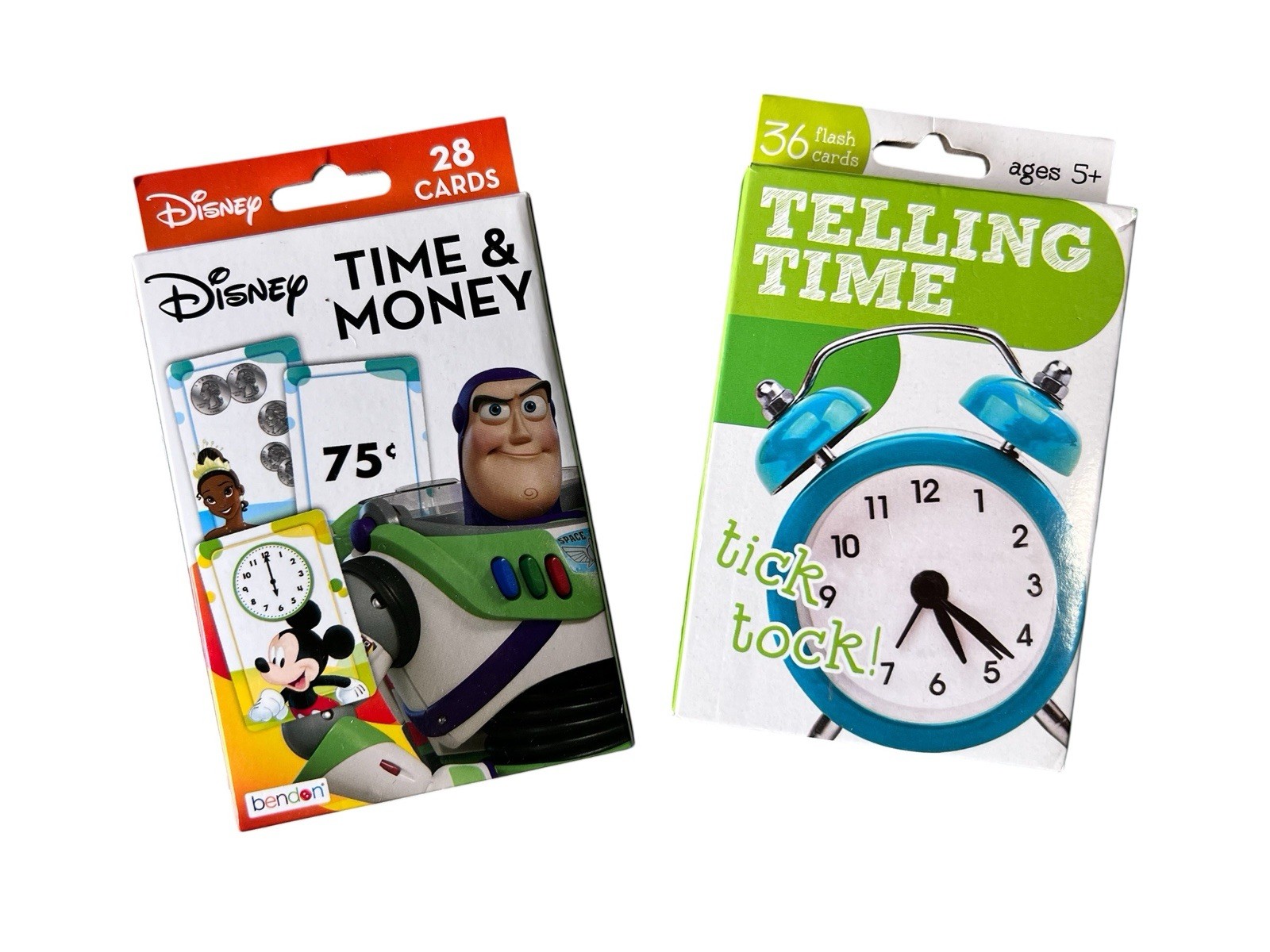 Disney Telling Time and Money Flash Cards Set