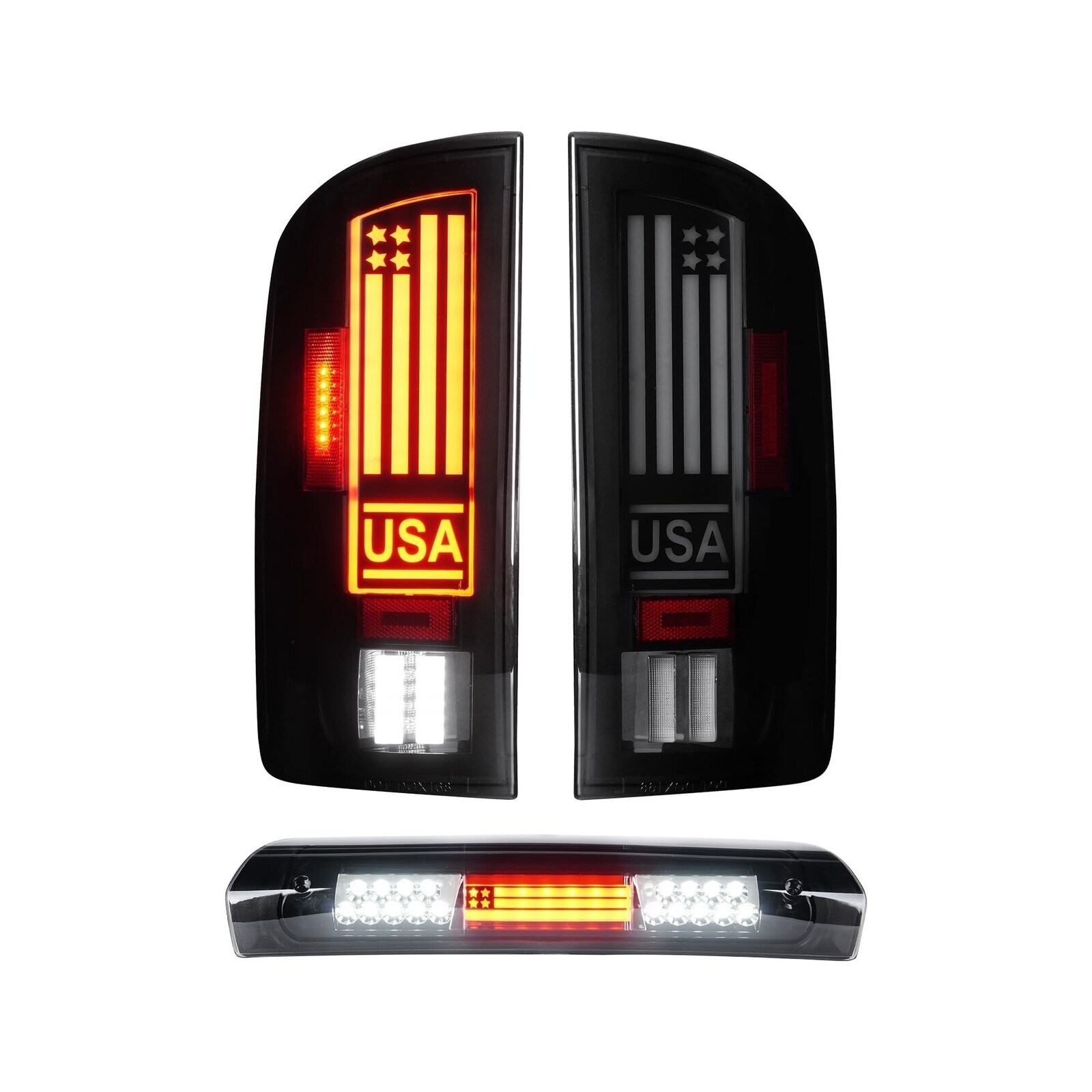 Tresound LED Tail Light +3rd Third Brake Cargo Lamp For Dodge RAM 1500 2002-2006