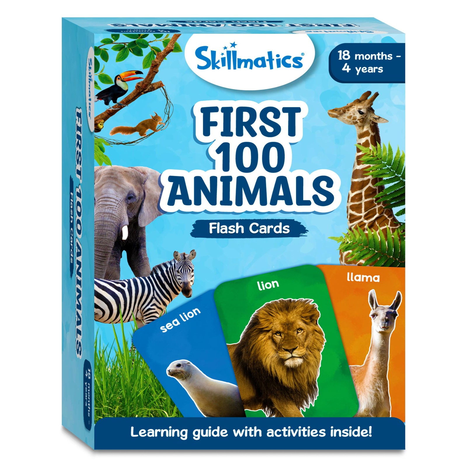 Multicolor Animal Flash Cards For Toddlers Educational Learning Fun 50 Cards