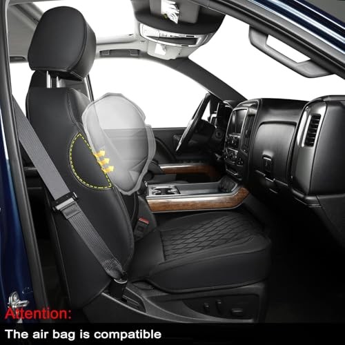 Chevy Silverado/Sierra Seat Covers for 2014-2018 Full Set – B Black