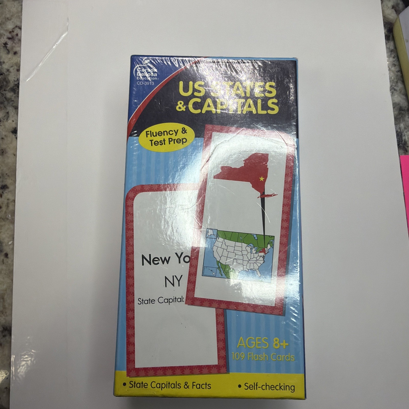 Carson Dellosa U.S. States & Capitals 109-Piece Flash Card Game New Unopened