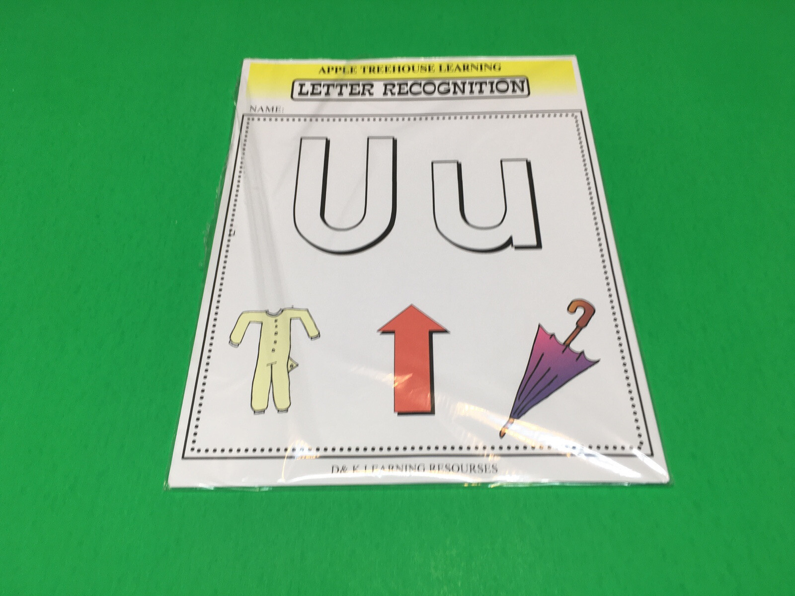 Letter Uu – Apple Treehouse Worksheets – Preschool Teaching supplies 20 sheet