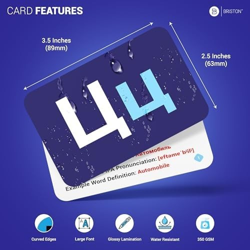 Briston Russian Alphabet Flash Cards – Learn Cyrillic Letters with Pronunciation