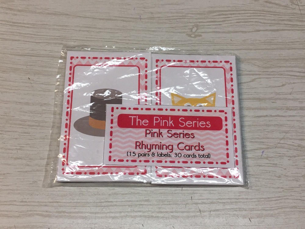 The Pink Series – Rhyming Words ( 30 Card Deck ) Montessori