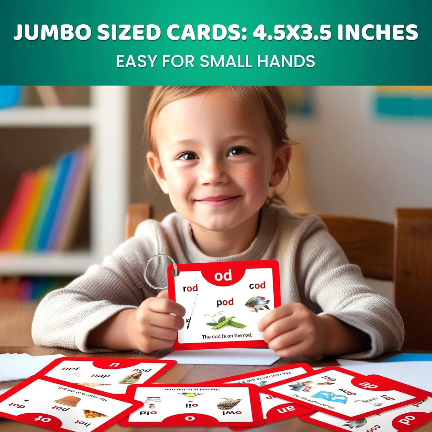 High-Quality CVC Flash Cards for Kids – Foster Early Reading Skills (52 Cards)