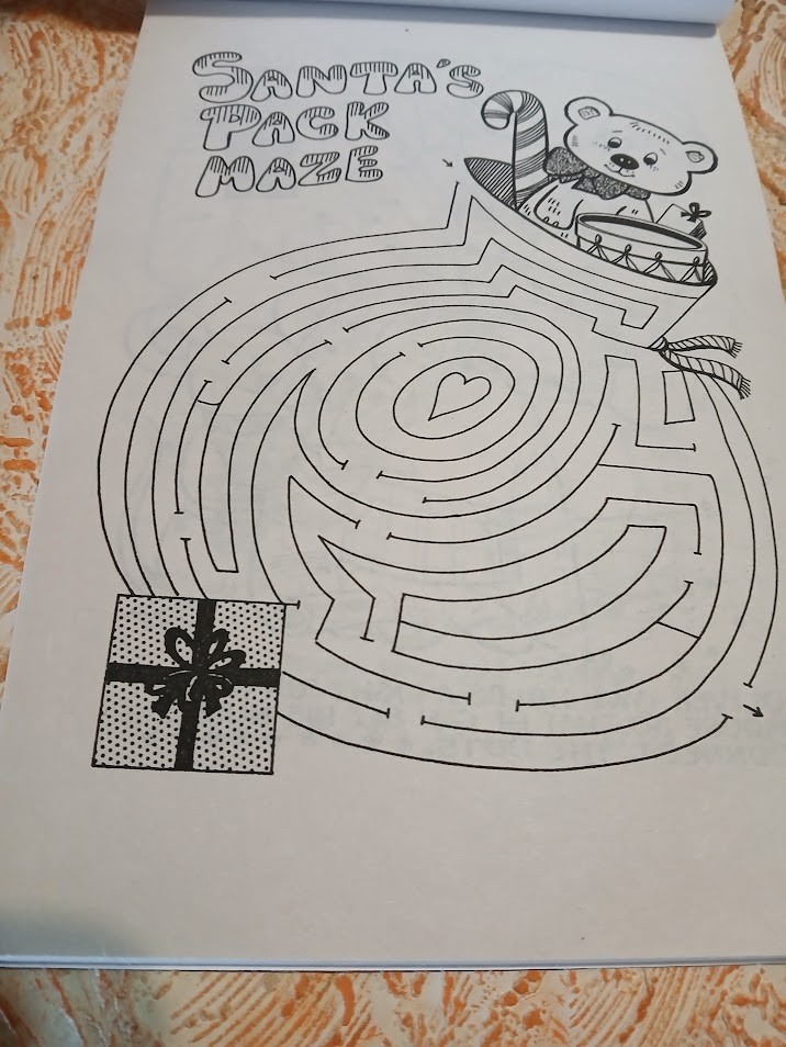 Playmore Inc. Christmas Activity Pad Mazes Coloring Games Color By Number Puzzle