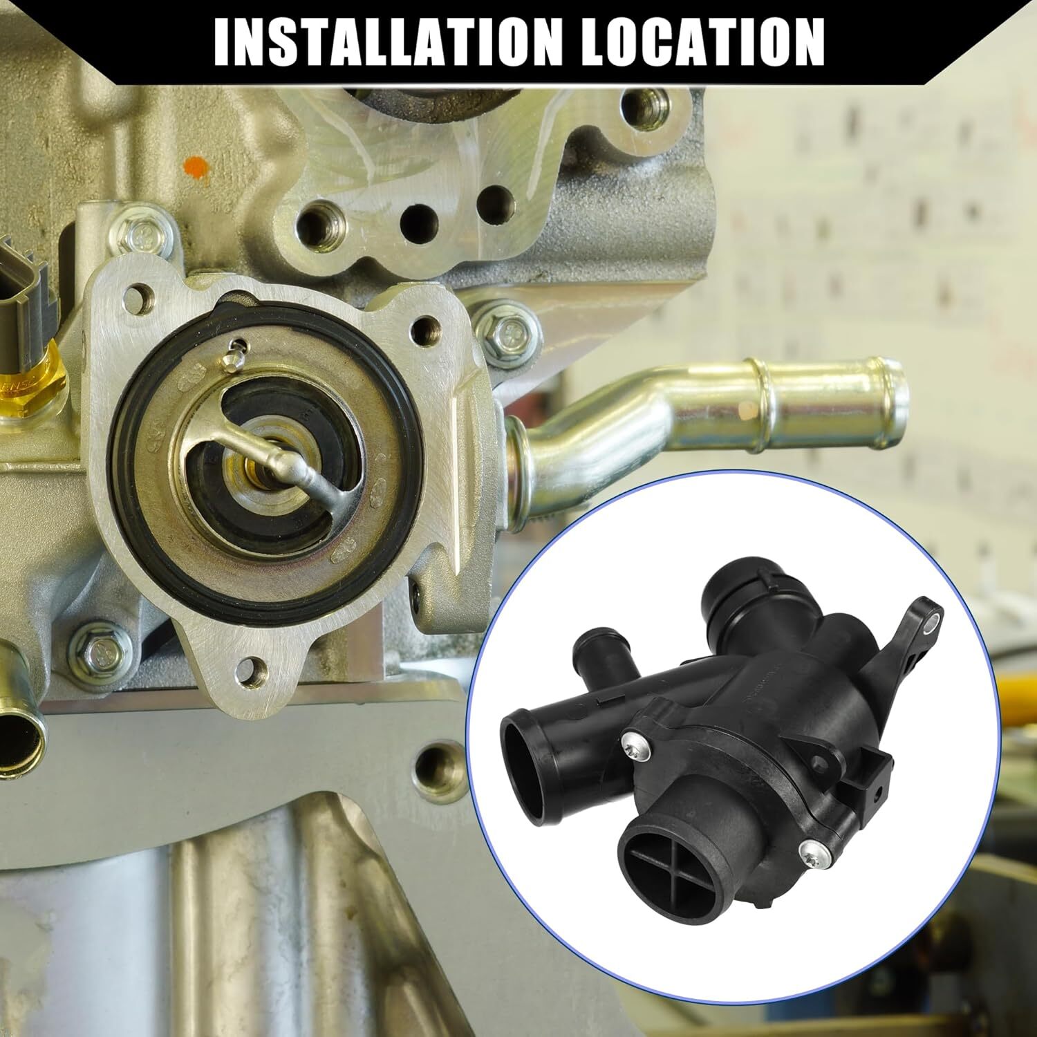 No.LR010799 Engine Coolant Thermostat Housing Assembly for Land Rover LR4