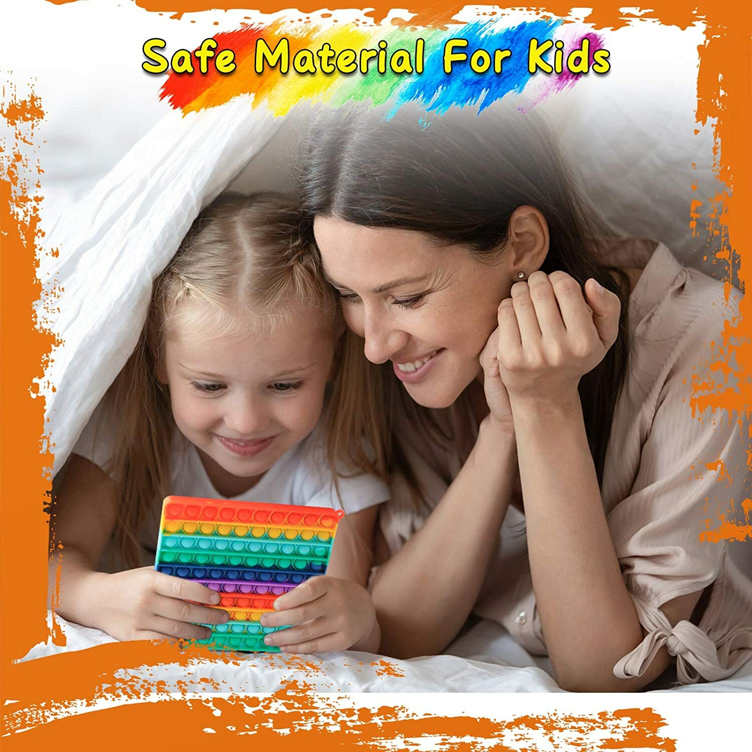 Pop Push Fidget Toy Bubble Sensory Stress Relief Kids Family Square Game Gift US