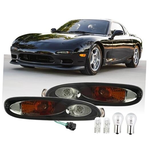 USR 93-95 RX7 Bumper Light – SMOKED Front Turn Signal Lamps (Left + Right)