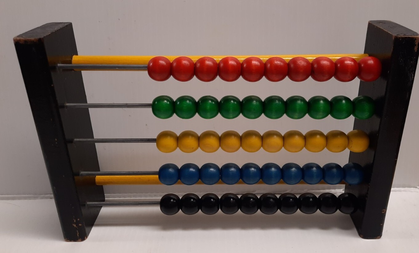 Vintage Wooden ABACUS, Educational Toy