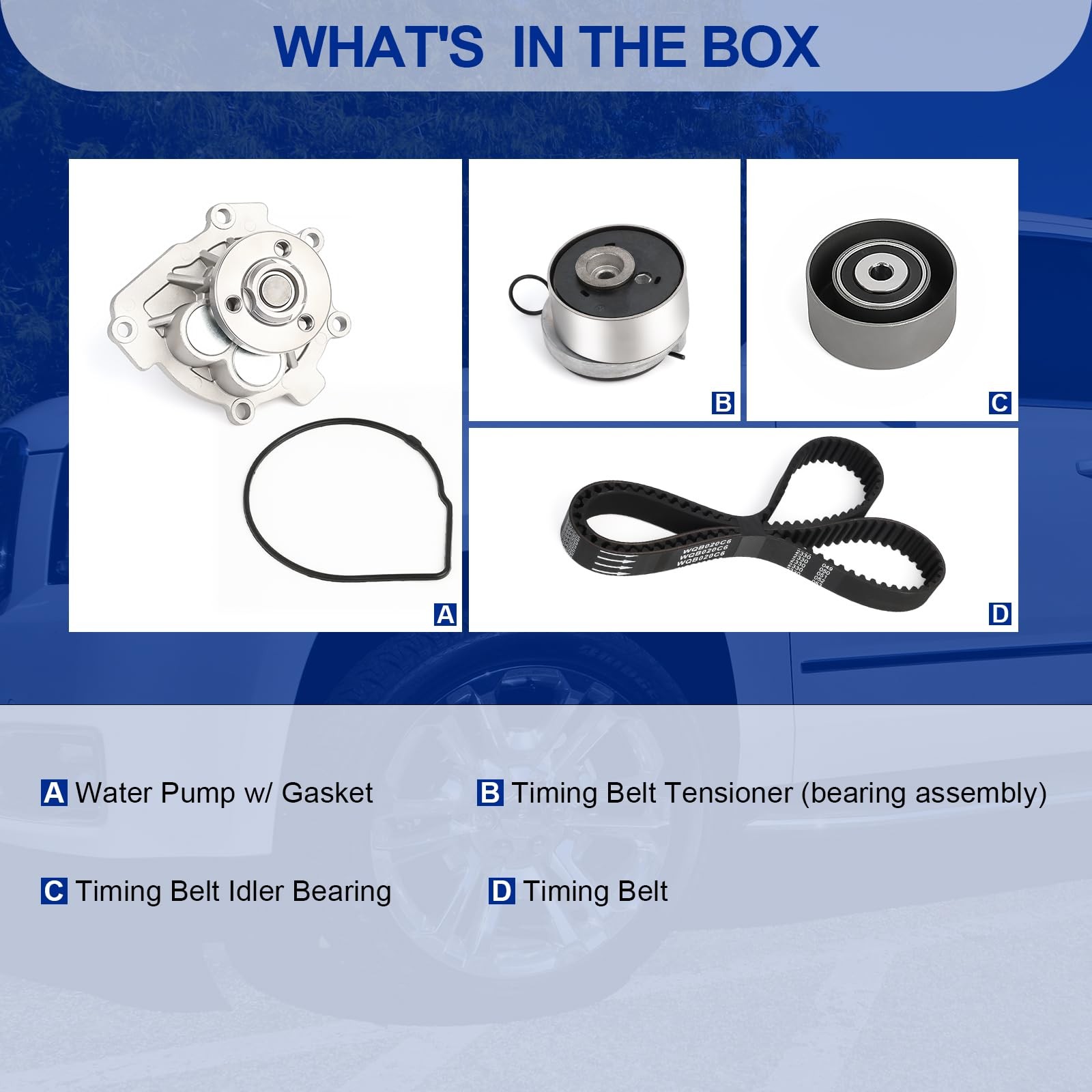 Timing Belt Water Pump Kit fits for 2012-2014 Chevrolet Cruze, 2012-2013…