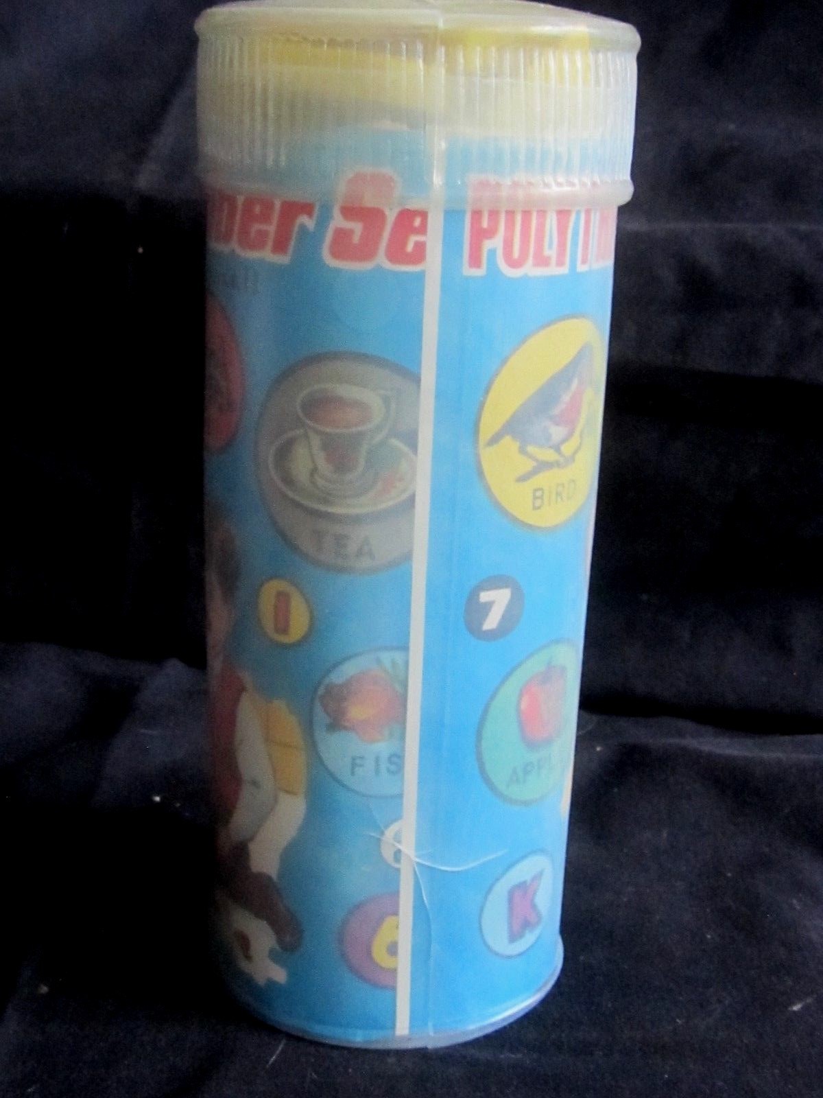 ALPHABET NUMBERS & LETTERS POLYTHENE PLASTIC VINTAGE EDUCATIONAL TOY NOS NEW