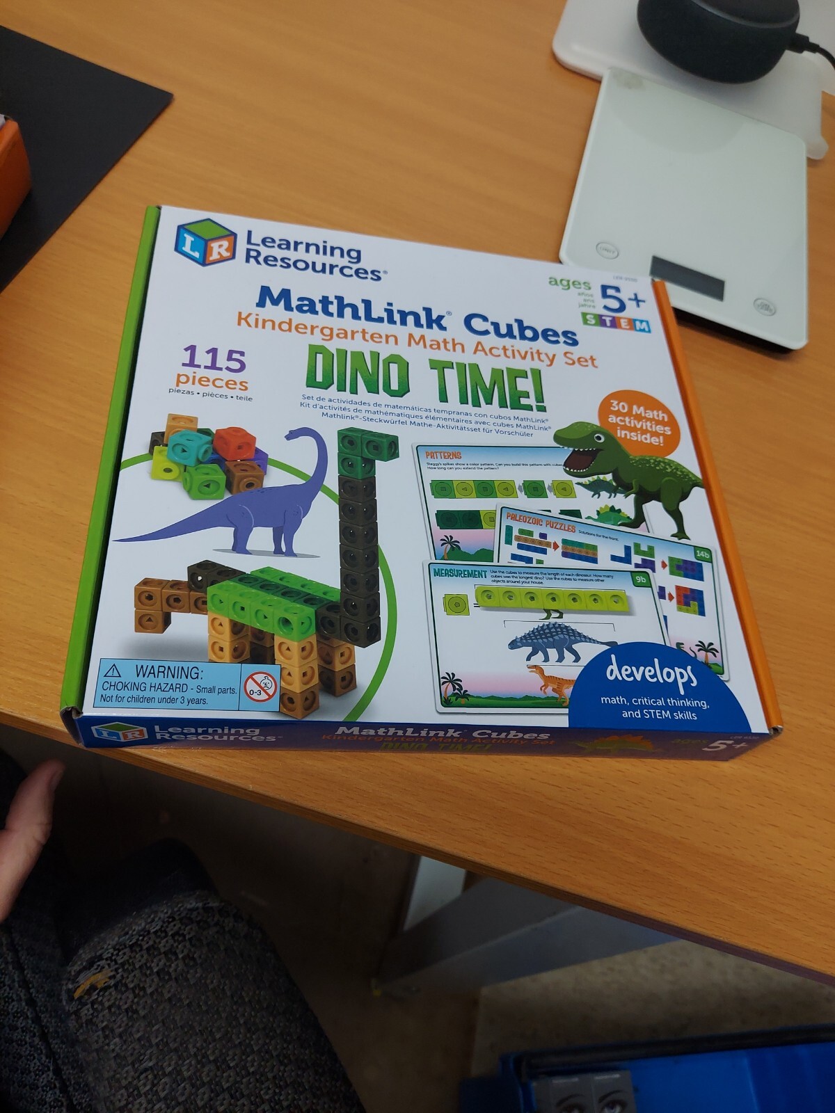 Learning Resources MathLink Cubes Kindergarten Math Activity Set: Dino Time!