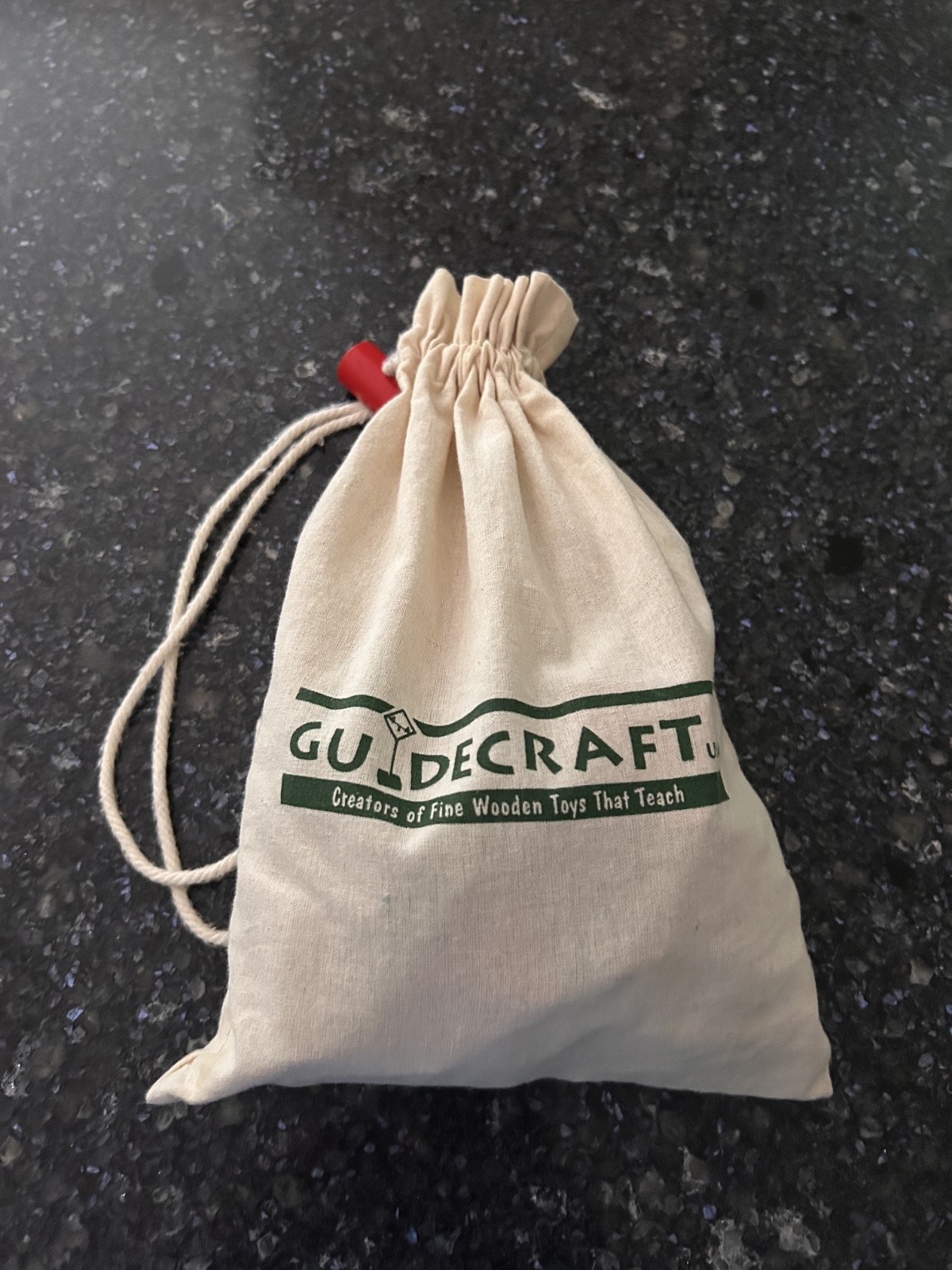 Vintage Guidecraft 3D Feel and Find – Wooden Sensory Matching Game w/Canvas Bag
