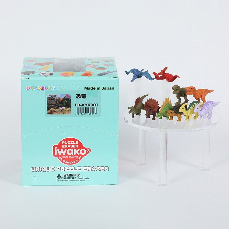 Japanese Puzzle Erasers Bulk 60 Pack Dinosaur Miniature Toy Figures Iwako New