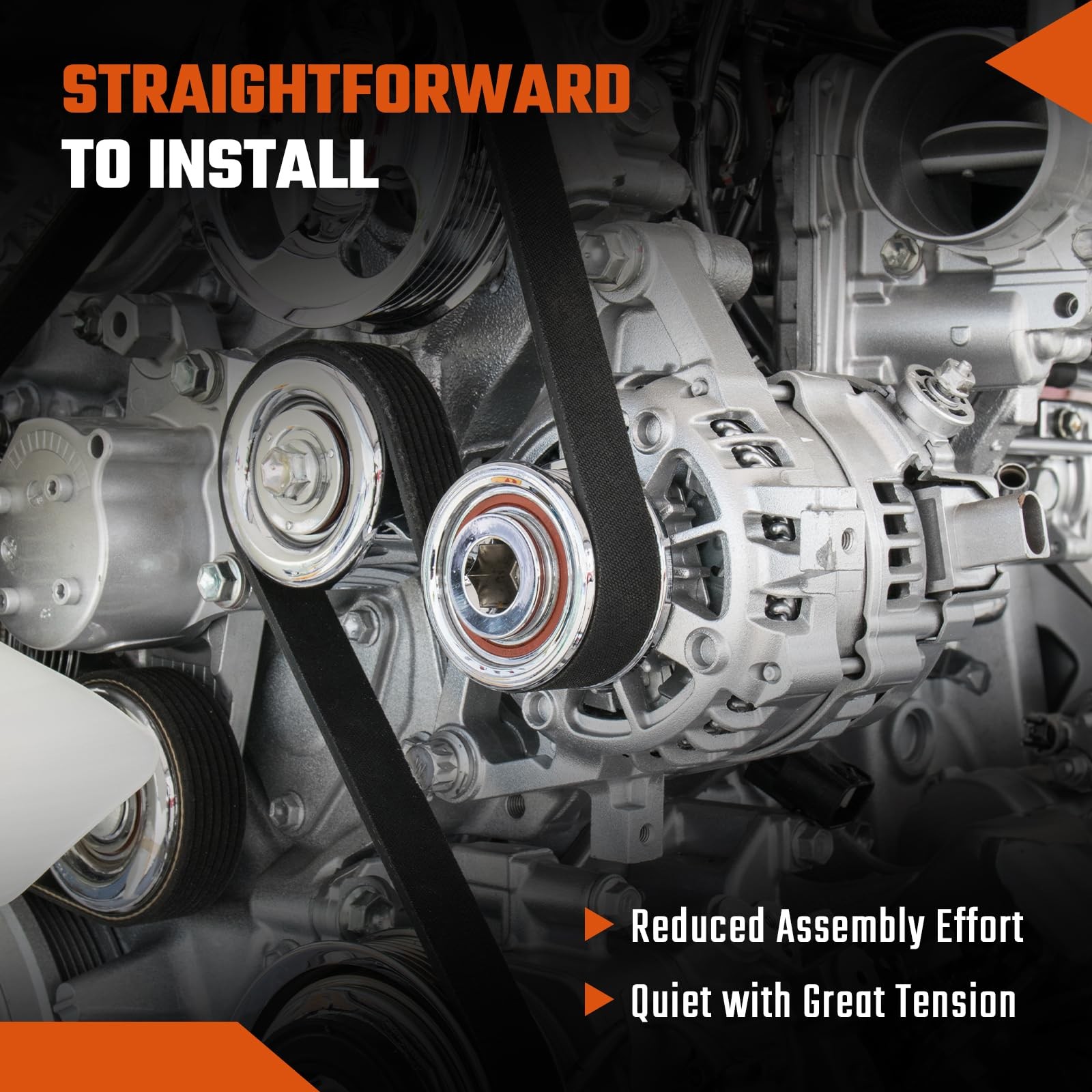ISINSWIFT Belt Tensioner Assembly with Pulley Fit for BMW X3 11288604266