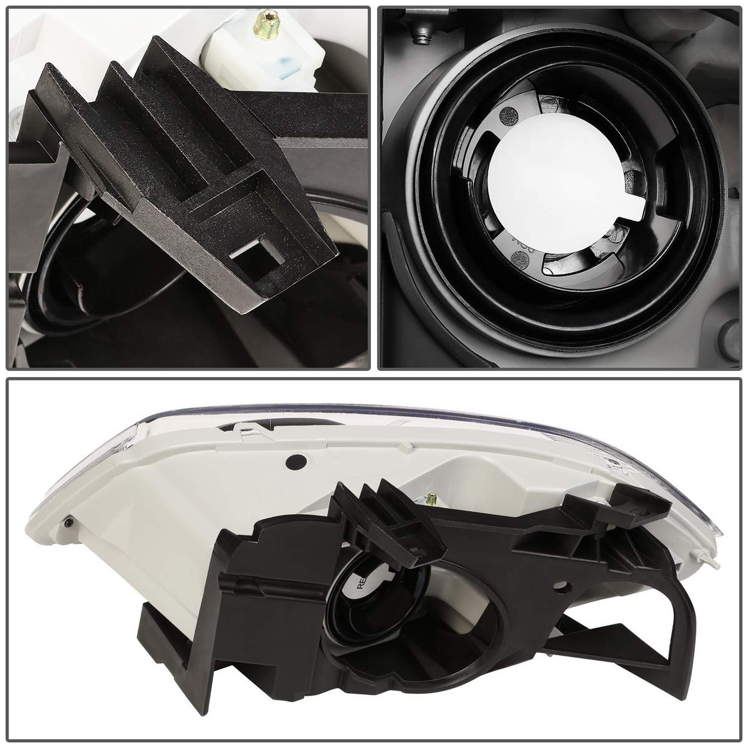 DNA MOTORING HL-OH-CC05-BK-AM Black Housing Amber Corner Headlights Compatibl…